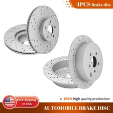 Front & Rear Drilled Brake Rotors For Subaru BRZ Forester Impreza Legacy Outback