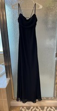 Blondie Nites Jaslene Dress Small S Black Long Gown Strappy 11 12 READ Juniors