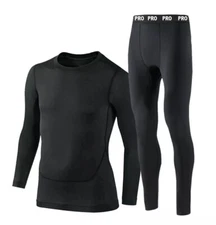 Adult Athletic Base Layer Compression Set Top Compression & bottom