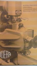 Aciera F3 Universal Milling Machine 1983 Sales Brochure 