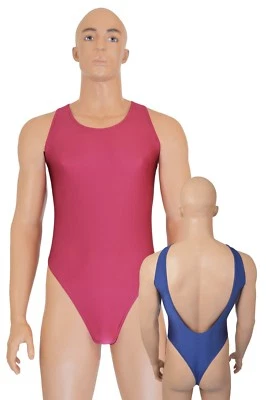 Herren Stringbody tiefer Rückenausschnitt ohne Ärmel stretch shiny elastisch - Bild 1 von 2