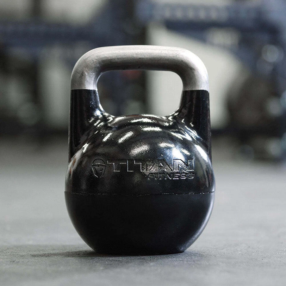 Kettlebell de competición ajustable Titan Fitness, 12-32 KG, agarre ergonómico suave Foto 2 de 4
