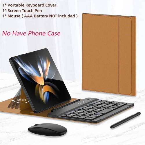 Kabellose Tastatur für Samsung Galaxy Z Fold 6 5 4 3 2 Leder Cover Stift Maus - Bild 22 von 25