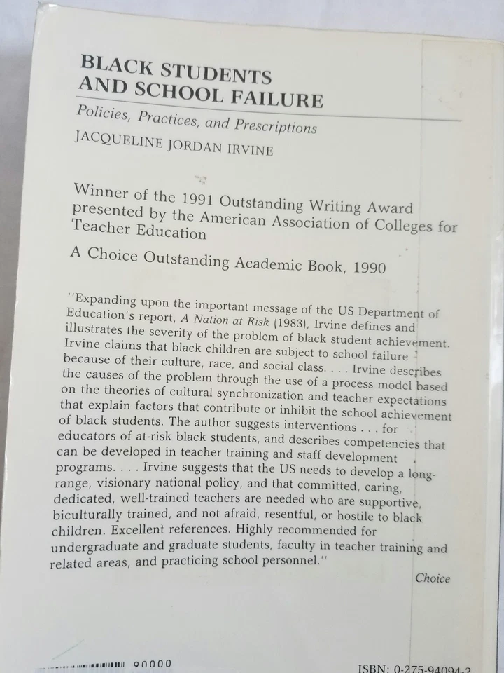 Black Students and School Failure : Policies, Practices, and Prescriptions - Image 2 of 3