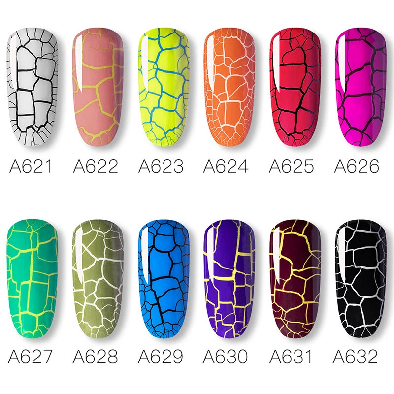 Rosalind Crackle Gel Nagellack Für Nail Art Maniküre Set Luftgetrockneter  ∧ - Bild 4 von 4