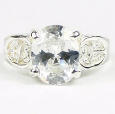 Cubic Zirconia, 925 Sterling Silver Ladies Ring, SR369-Handmade
