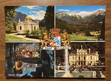 Vintage Linderhof Castle Moorish Kiosk Venus Cave Graswang Tal Postcard P6k8