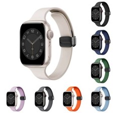 Women Silicone Strap Slim Band for Apple Watch 11 10 9 8 7 6 5 SE 41/42/45/46mm