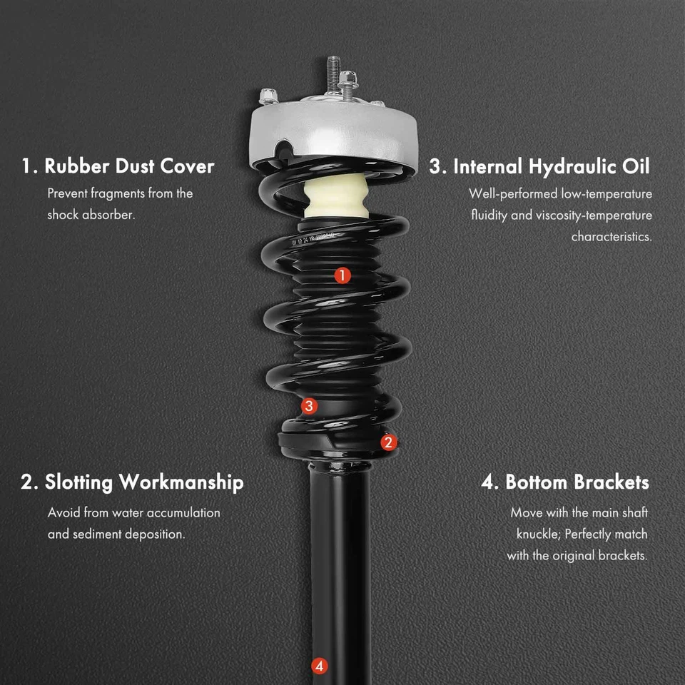 2x Front Complete Strut & Coil Spring Assembly for BMW X5 2014 2015 2016-2018 X6 - Image 3 of 4