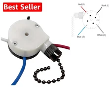 3-Speed Rotary Ceiling Fan Switch Repair Kit - Fits Hunter, Harbor Breeze, More