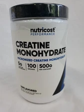 Nutricost Creatine Monohydrate Unflavored Powder 500g 100 Servings EXP 03/2028