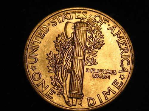 1942-P 90% Silver Mercury Head Dime GEM BU FSB #2 ^^^^^^ - Picture 3 of 4