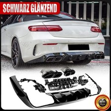 Glanz Schwarz Heckdiffusor Sto&szlig;stange Heckspoiler F&uuml;r Mercedes C238 E63 AMG 17+