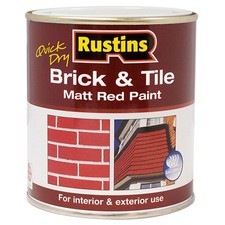 Rustins Quick Dry Brick & Tile Paint Matt Red 250ml