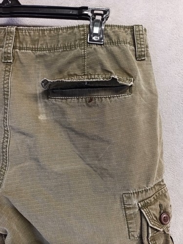 Arizona Jean Co Cargo Shorts Men's 34 Green Ripstop Pockets Workwear Hiking - Picture 11 of 12