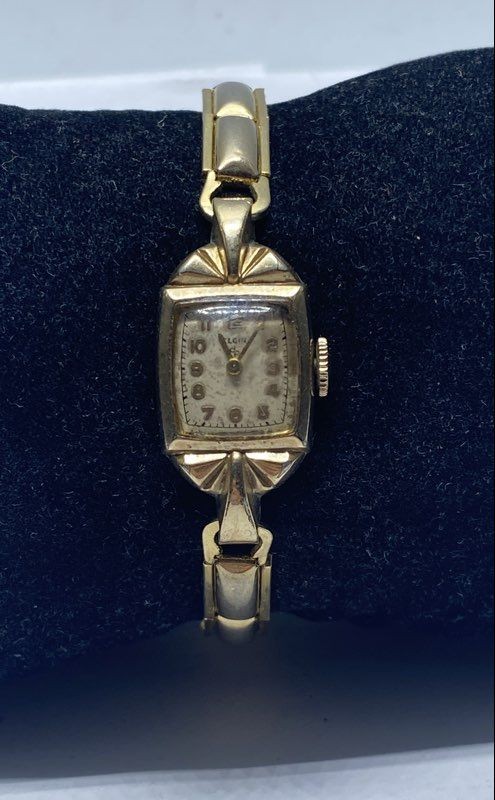 Vintage Elgin Women's Gold Tone 10K RGP Watch 15 Jewels Manual Wind 17.2mm