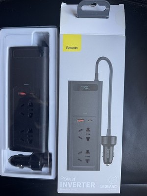 Baseus Car Inverter DC 12V To AC 220V 150W Auto Converter USB Type C Charger AU