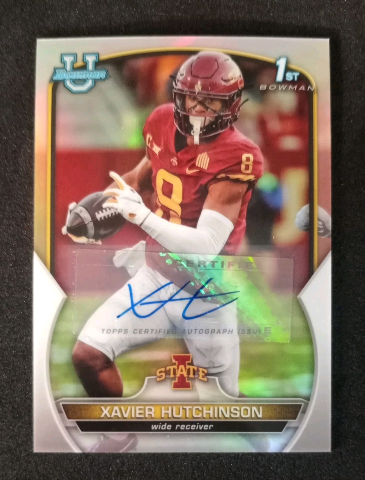 2022 Bowman Chrome U - Xavier Hutchinson 1st Bowman Refractor Auto /499 #32 RC