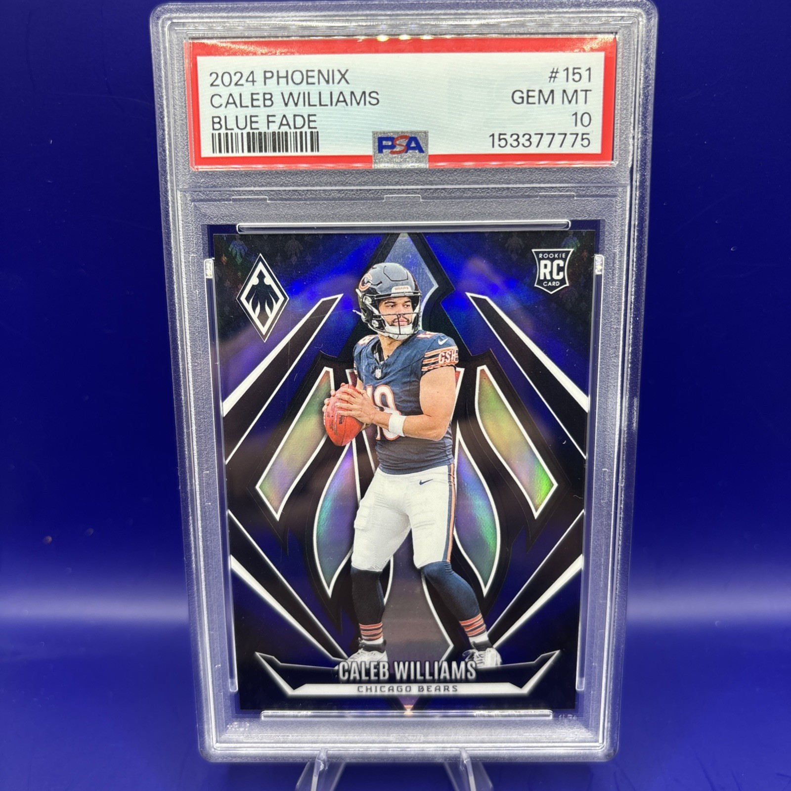 2024 Panini Phoenix Rookies Caleb Williams #151 Blue Fade /249 (RC)