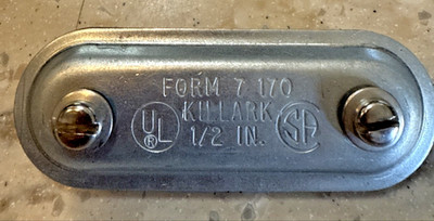 Hubbell Killark Form 7 170 Conduit Body Sheet Steel Cover, 1/2'' Rain-Tight NEW!
