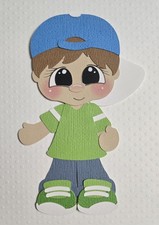 Brother Brown Hair. Scrapbook, Card making Paper Piecing