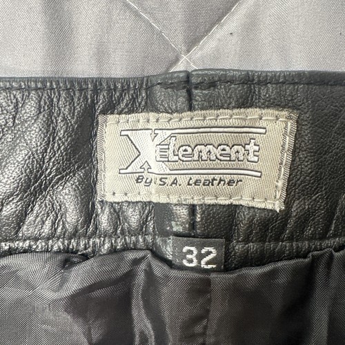 Vintage X Element Motorcycle men's Black Leather Pants size 32 (see details) - Picture 5 of 9