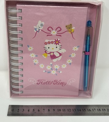 2003 Hello Kitty rosa Engel Notizbuch & Stift Set Y2K Sanrio Vintage Kawaii Katze NEU