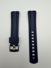 Original Omega 20mm For Seamaster Diver 300 42mm Watch BLUE Rubber Band Strap