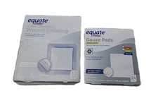 Equate Ultra Absorbent Wound Dressing, 10 Count & Gauze Pads 24ct