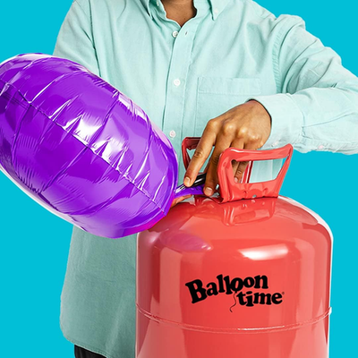 Réservoir D'hélium Avec 50 Ballons Dorés - Doré - Gaz D'hélium Avec Des Ballons Pour Une Soiree A Theme
