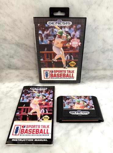 1992 Sega Genesis MLB Sports Talk Baseball CIB *Very Good Condition*