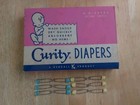 New ListingVintage Curity Cloth Diapers In Original Box - 6 Diapers 21" X 40" With Pins