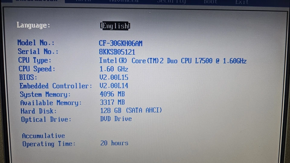 Panasonic Toughbook CF-30 MK3 Core 2 Duo L7500 4/128GB Wi-Fi 20HRS + CAR CHARGER - Image 3 of 4