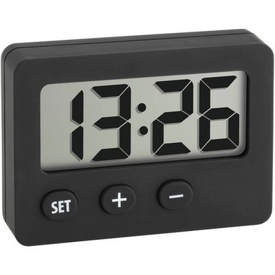 TFA Dostmann 60-2013-01 Quartz Black Table Clock