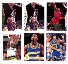 Chris Webber 6 Card Lot NBA Golden State SP, Die Cut, Ultra, Hoops, RC, Topps SC