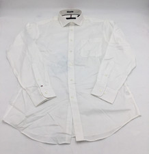 Tommy Hilfiger Mens Full Sleeves Dress Shirt in White in Medium 15-15.5 32/33