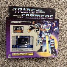 K23i00292 SOUNDWAVE & BUZZSAW W  BOX 95  COMPLETE 1984 G1 TRANSFORMERS ORIGINAL