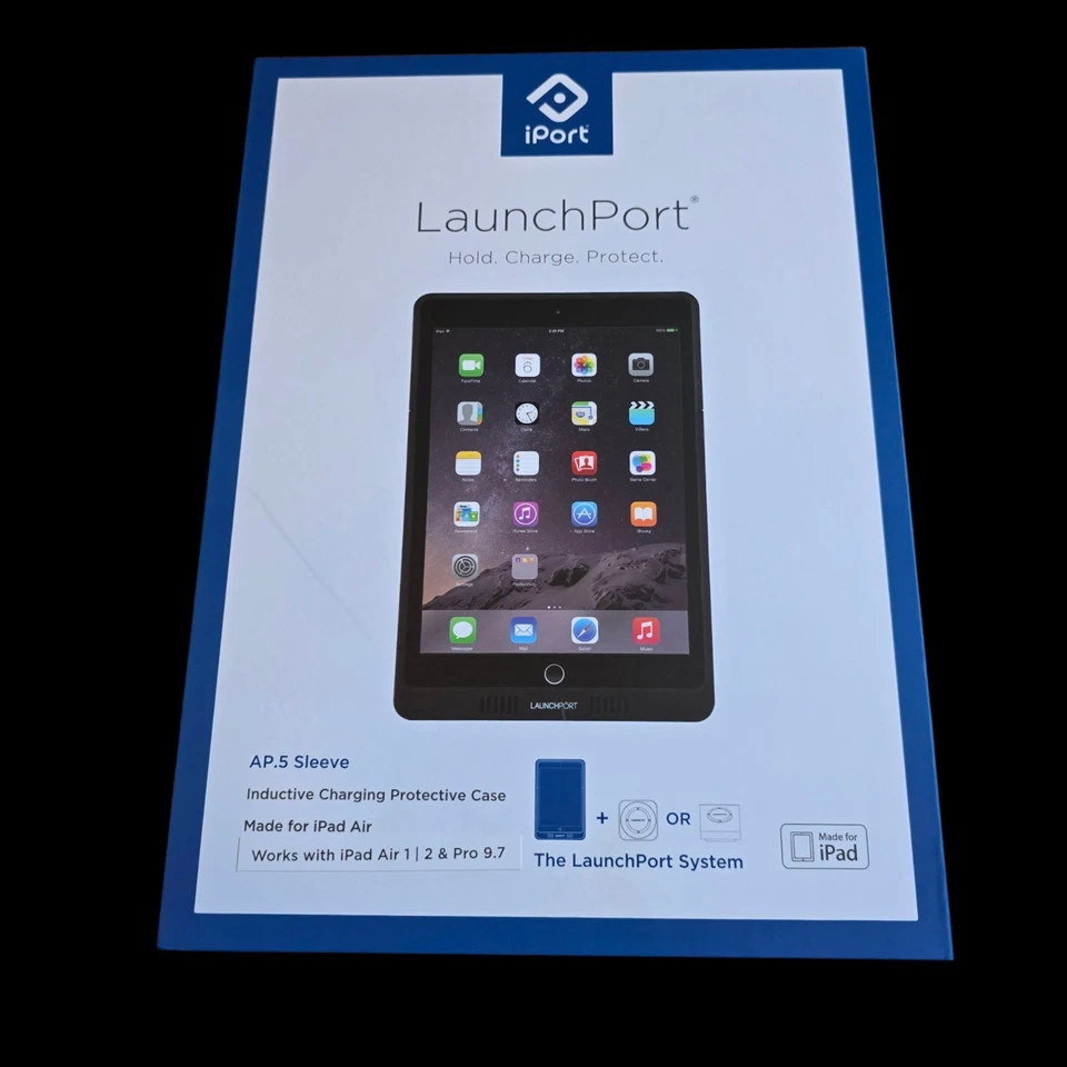 iPort LaunchPort AP.5  Sleeve for Apple iPad Air 1 & 2 with Wall Station BLACK - Image 2 of 4
