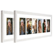 8x26 Collage frame with 6 Openings 4X6 Pictures, Multiple Picture Frame with ...