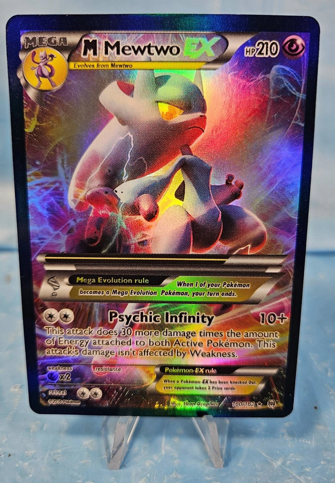 Pokemon ACE8 M Mewtwo EX 160/162 Breakthrough Card Mint Condition