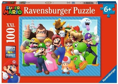 NEW & SEALED Ravensburger 01074 Let's-a-go! Super Mario 100 Pc XXL Jigsaw Puzzle