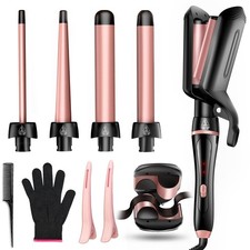 5 in 1 Curling Iron, Curling Wand Set Versatile Hair Curler Wand Kit for Wave...