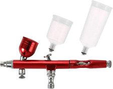Dual-Action Airbrush Spray Gun Gravity Feed Airbrush Kit with 7Cc 20Cc 40Cc 0.3M