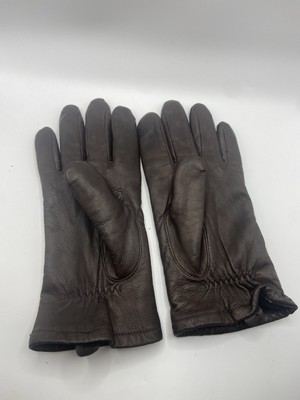 Preston & York  Vintage Leather Gloves Size XL  Brown Women s Soft Poly Lined