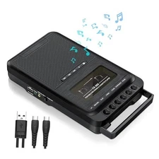  Cassette Player Converter, Portable Cassette to MP3 Music via U Disk/SD Card 