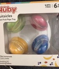 Nuby Toddler Fruitsicles Frozen Fruit Pops Tray NIB