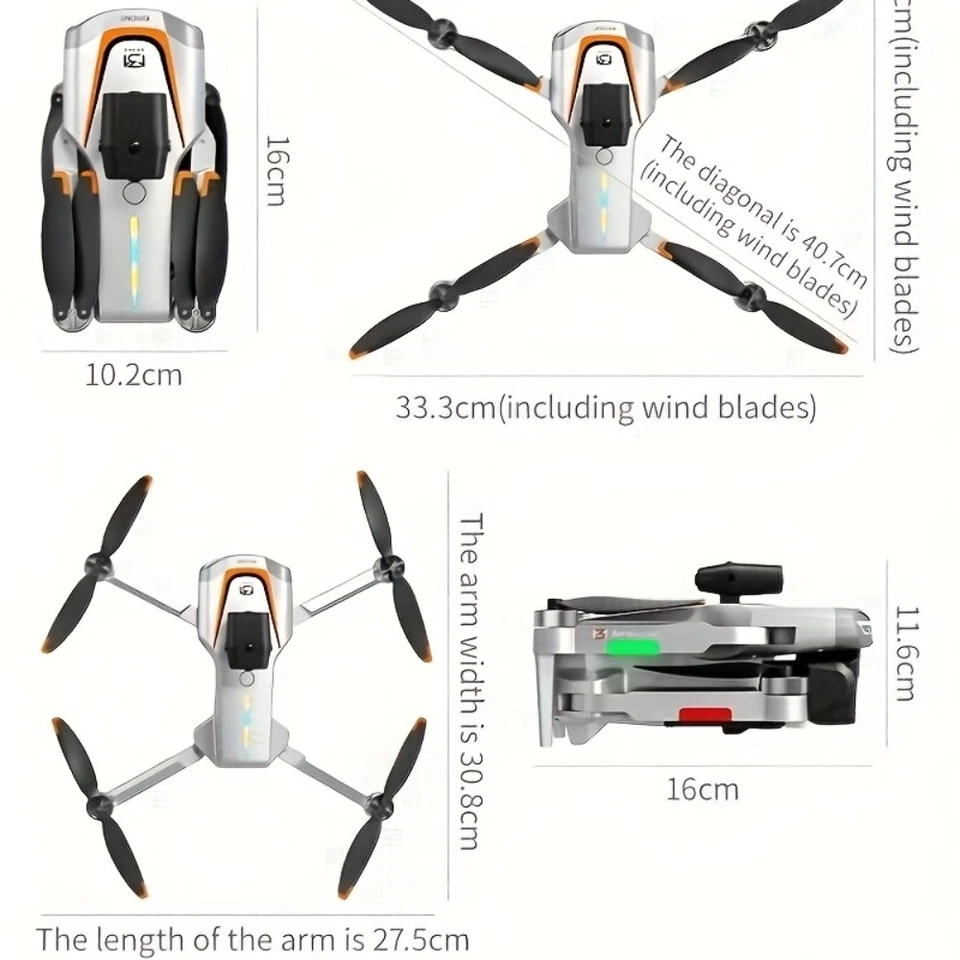 M3 5G HD Drone 4.3/2.4" Screen Dual Battery Long Range Obstacle Avoidance FPV - Image 3 of 4
