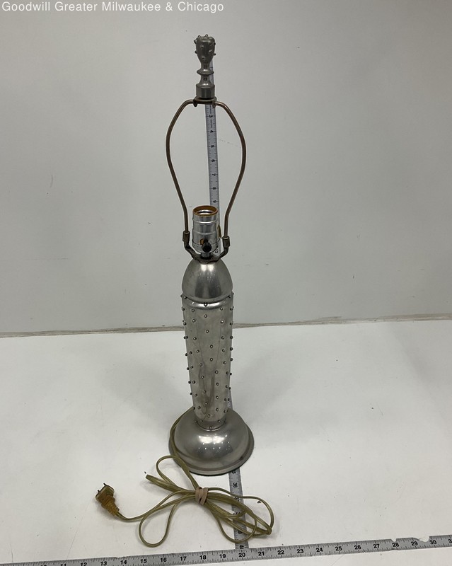 Vintage Handcrafted Pewter Lamp