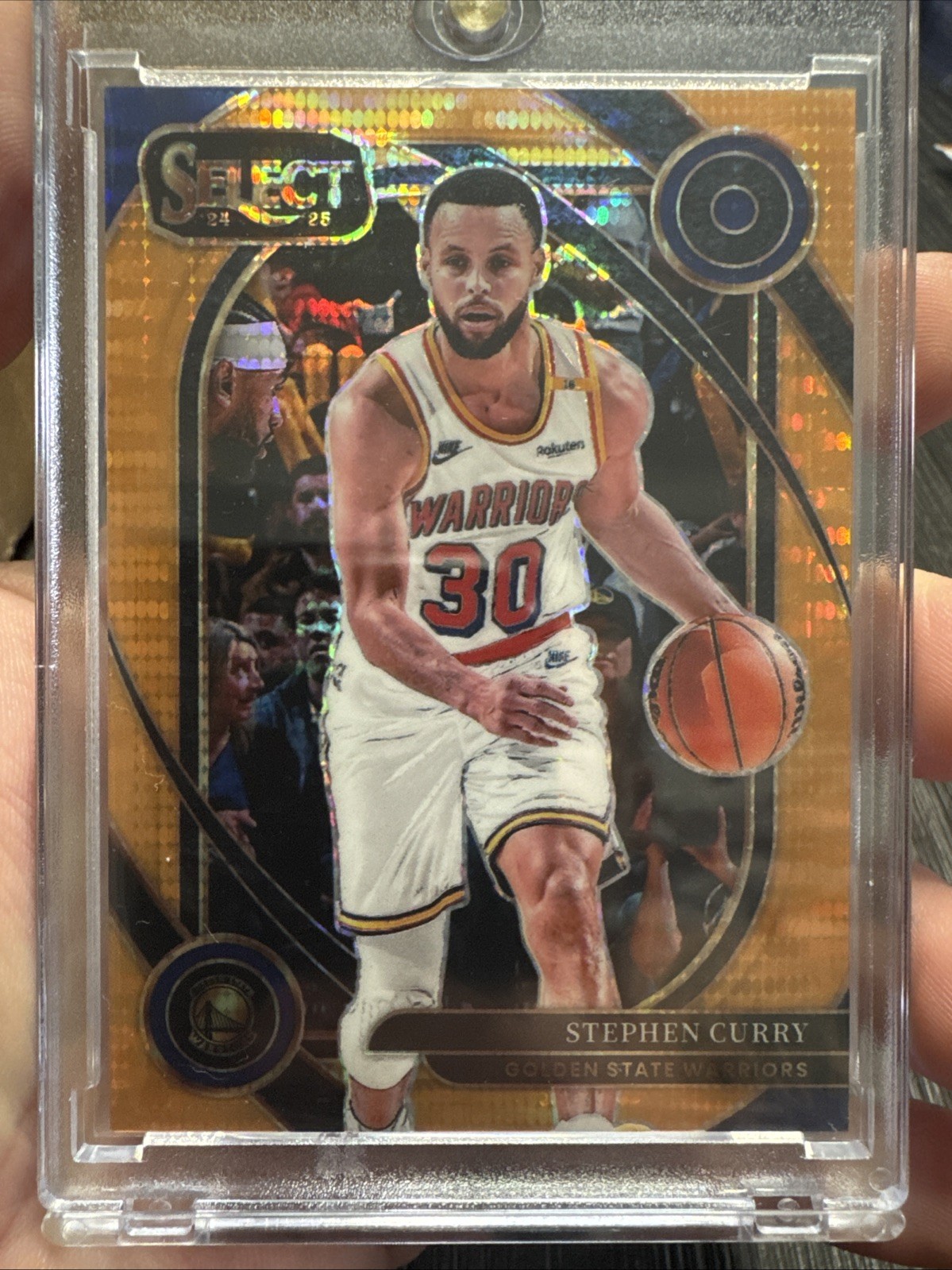 2024-25 Panini Select Stephen Curry #209 Orange Pulsar 18/18 Bookend