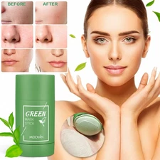Green Tea Clay Cleansing Mask Stick Facial Deep Purifying Blackhead Acne Remover